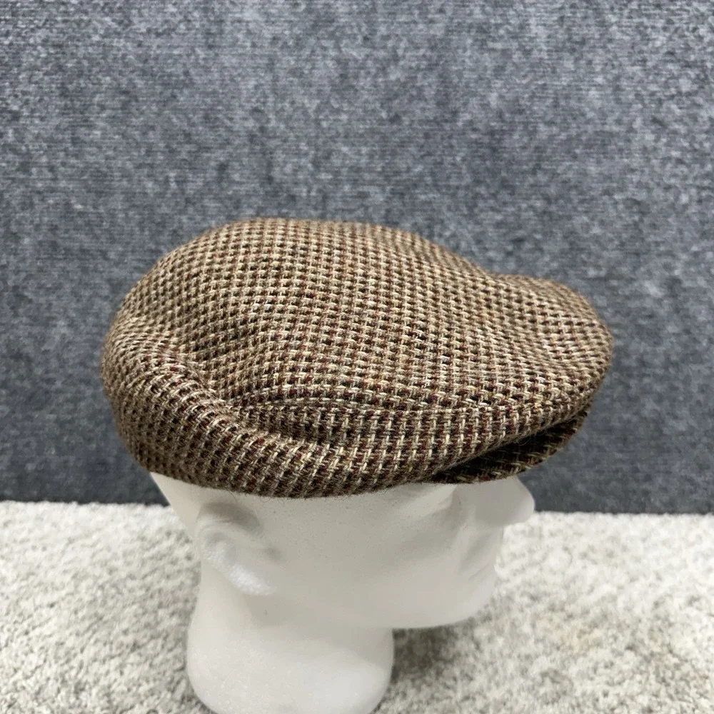 Vintage Stetson flat cap hat tweed Men's size Medium‎ USA (for restoration)